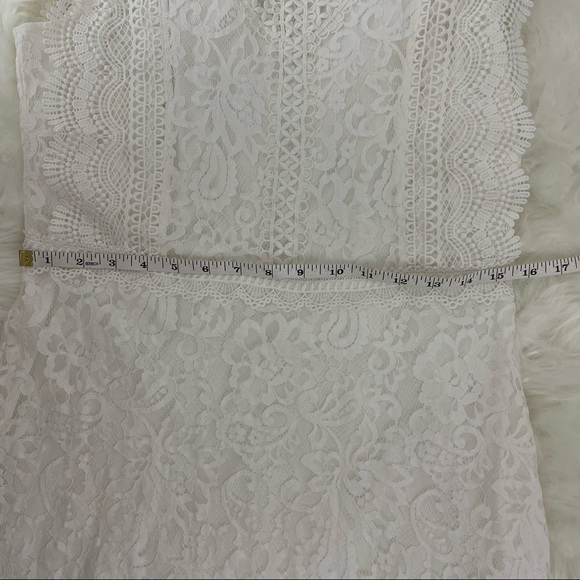 ONLY White Lace High Neck Dress Size 40/Large - Picture 5 of 10
